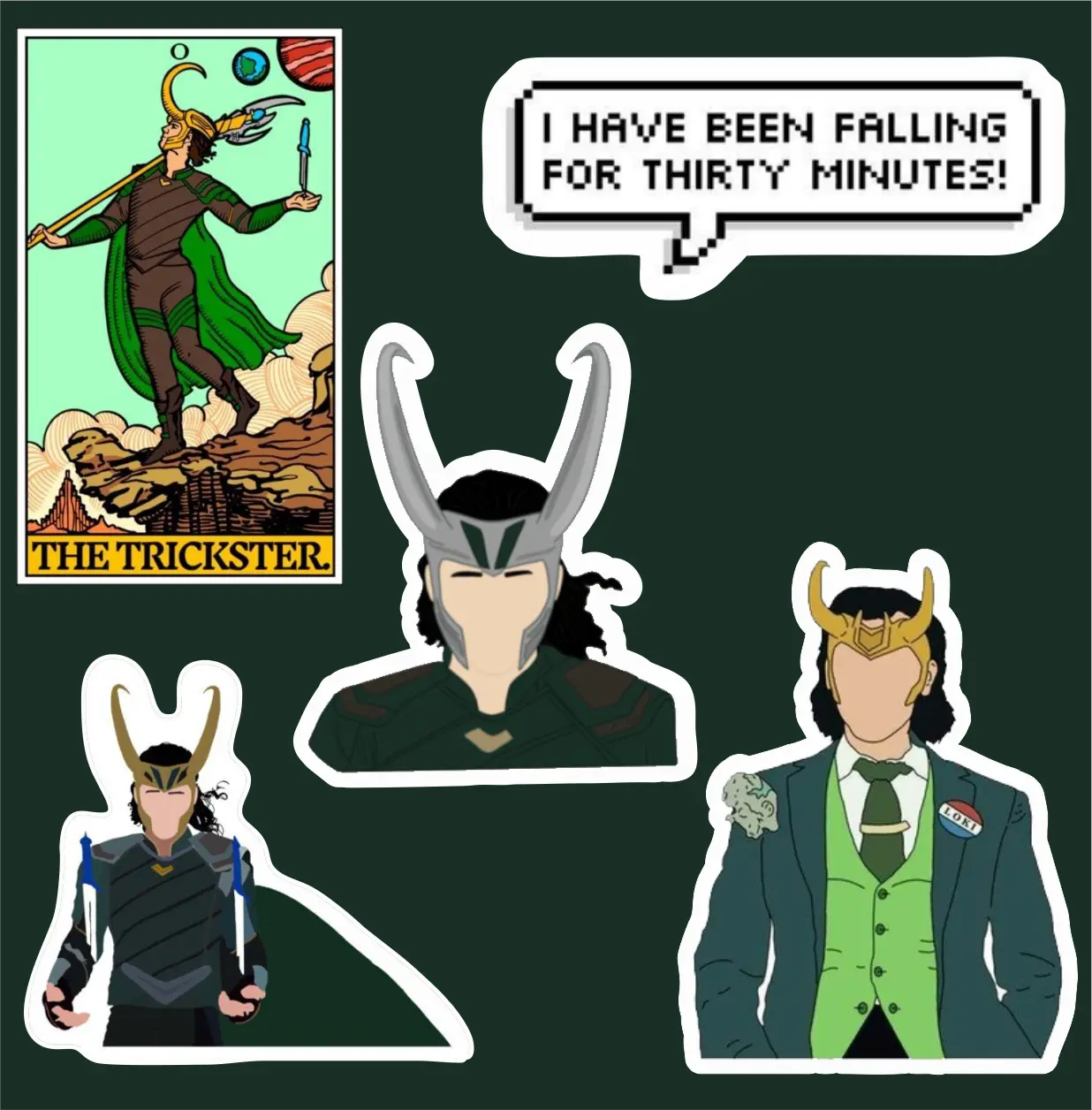 پک استیکر comics6 - Loki